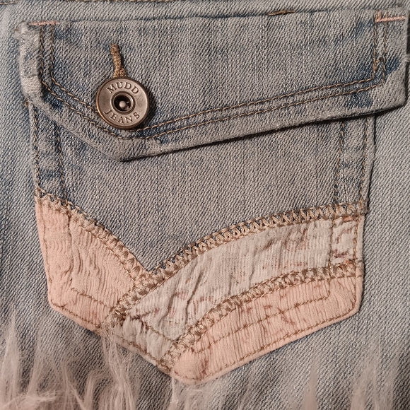 Custom coquette Y2K Mudd fur shorts - Picture 2 of 9